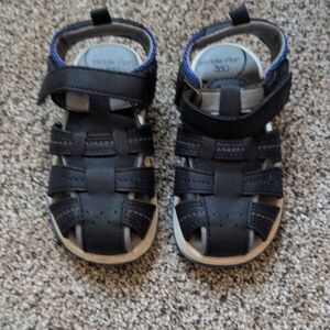 Stride Rite Black and Blue Kids Sandals